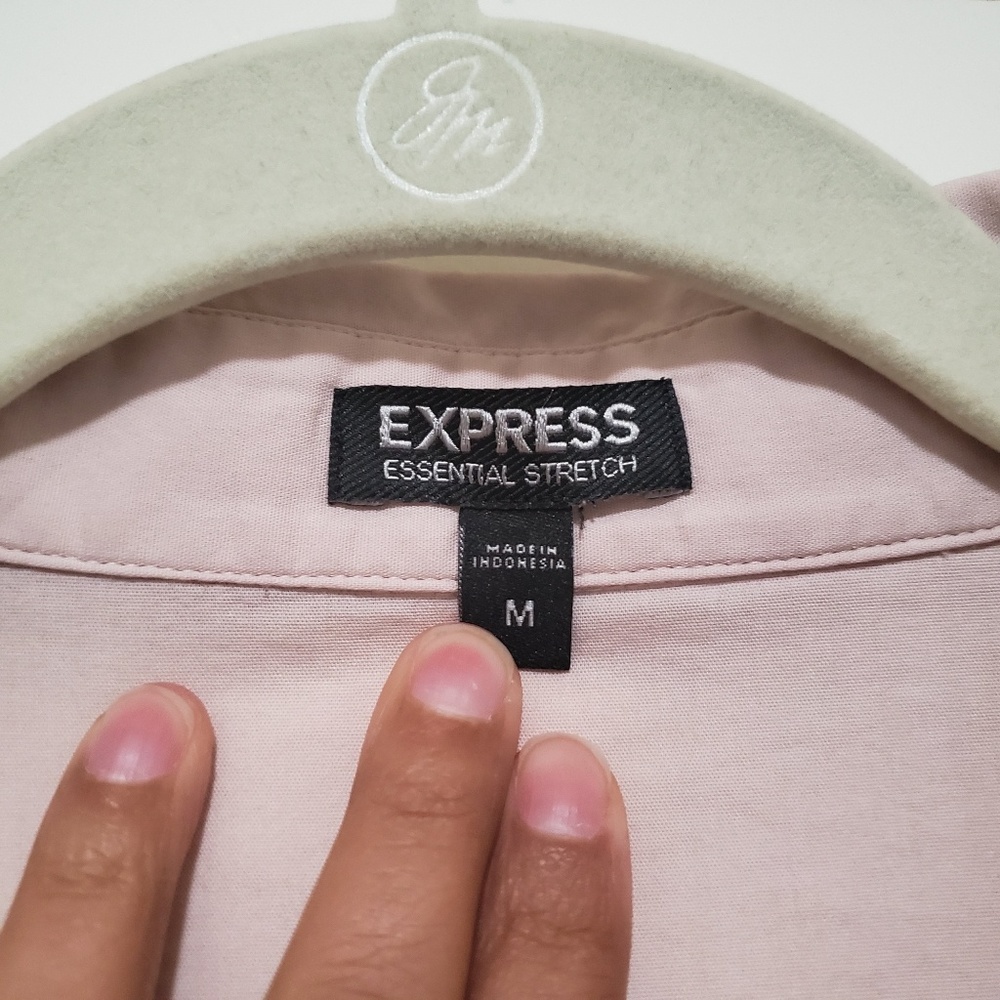 EXPRESS | Women's Stretch Button Down Shirt - Picture 4 of 5